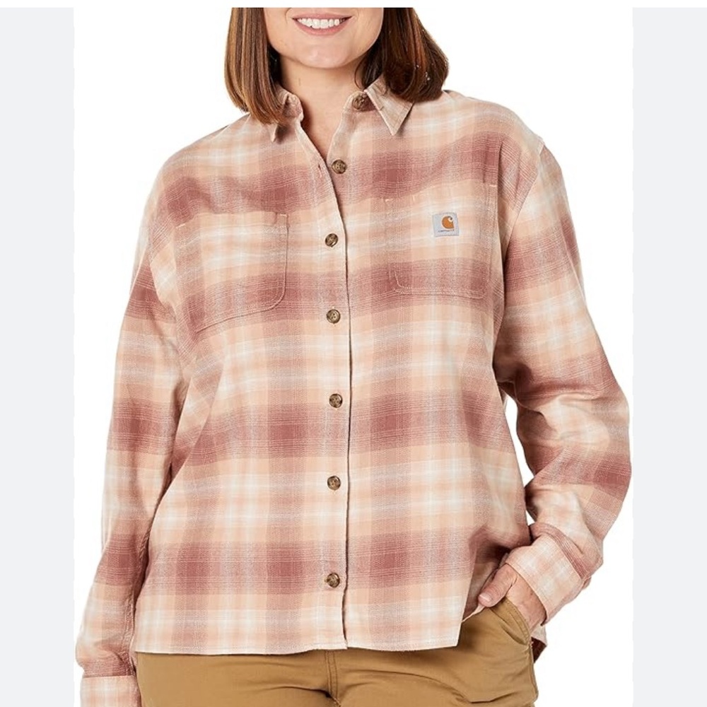 Carhartt Rugged Flex Loose Fit pink medium Flannel‎